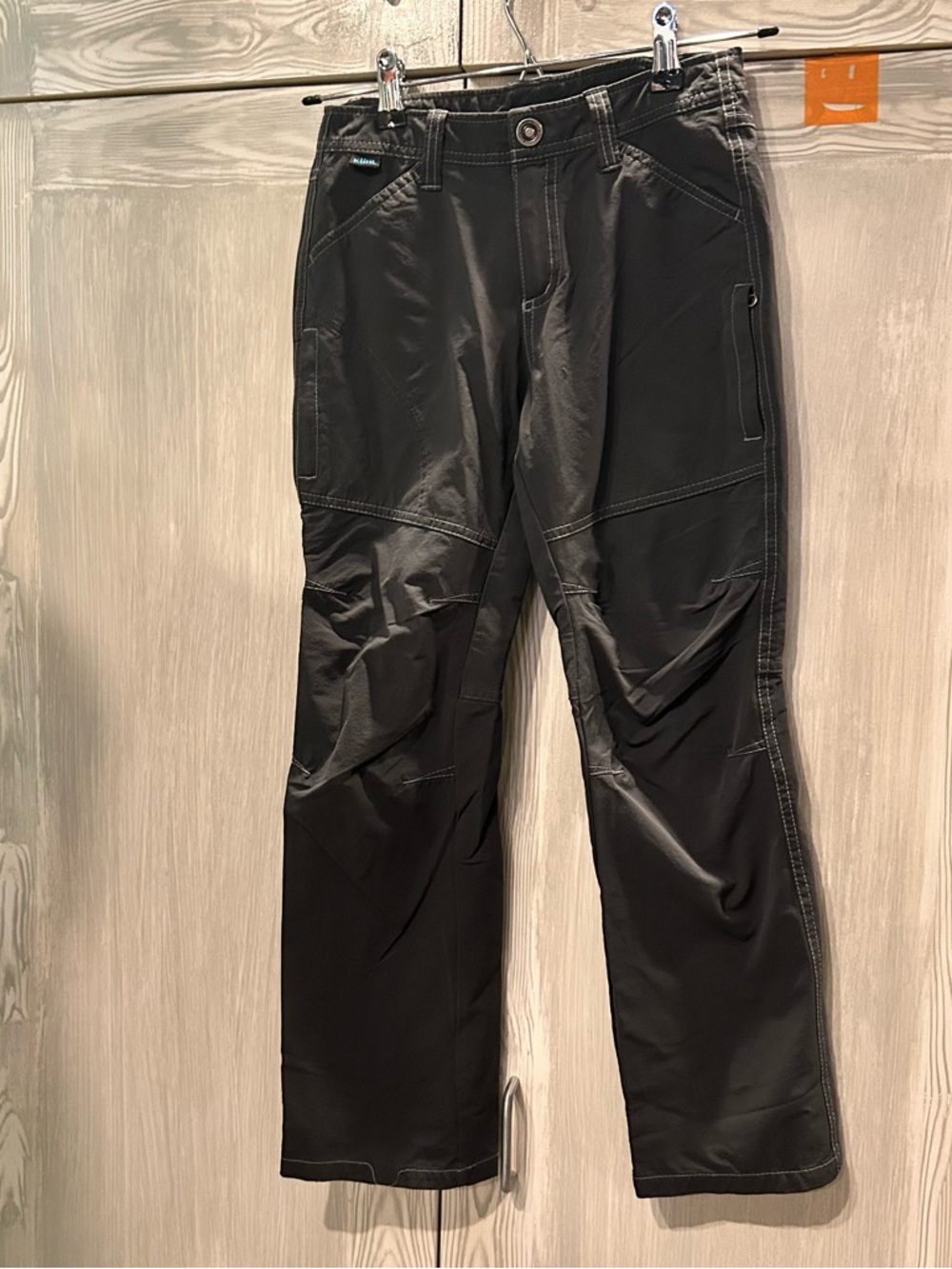 Boys charcoal Gray Kuhl Outdoor Performance Pants 7/8